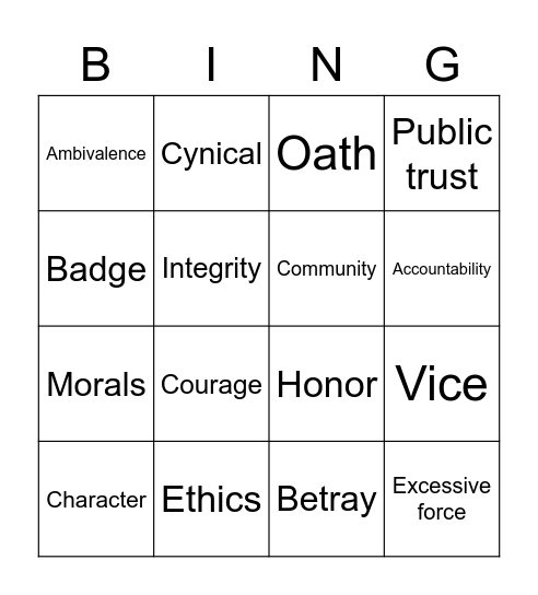 ILPSCS Unit 9 Vocabulary Bingo Card