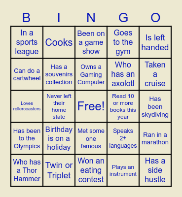 Graduation Ice Breaker Bingo Card