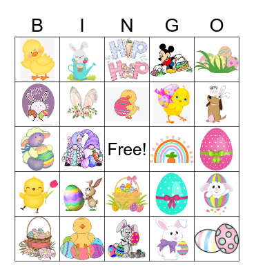 Easter Bingo Card