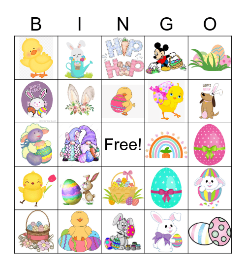 Easter Bingo Card