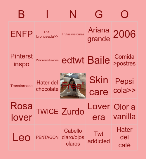 UNIVERSE BINGOOO Bingo Card