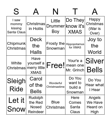 Ho Ho Holiday Bingo Card