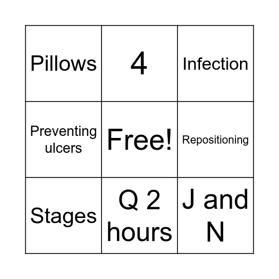 Turn Team Bingo Card