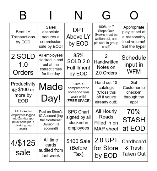 Spring 2023 Bingo Board Bingo Card