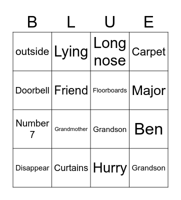 Gangsta Granny Bingo Card