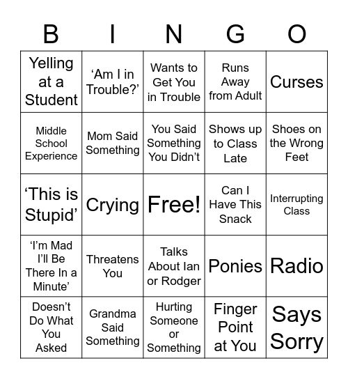 Bingo Documentary Bingo Card