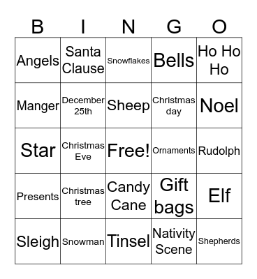Christmas Bingo Card