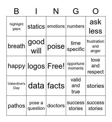 The Art of Persuasion Bingo Card