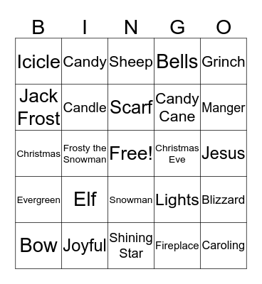 Merry Christmas! Bingo Card