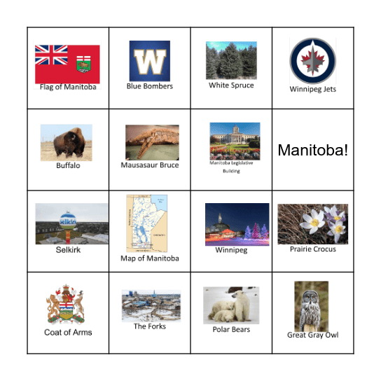 MANITOBA Bingo Card