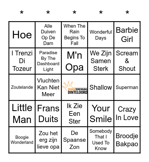 SWiNGO! Bingo Card
