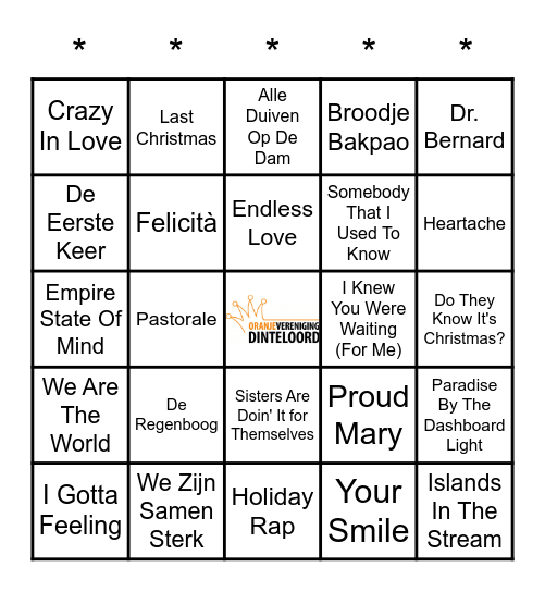 SWiNGO! Bingo Card