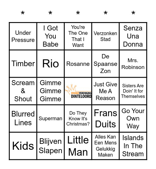 SWiNGO! Bingo Card