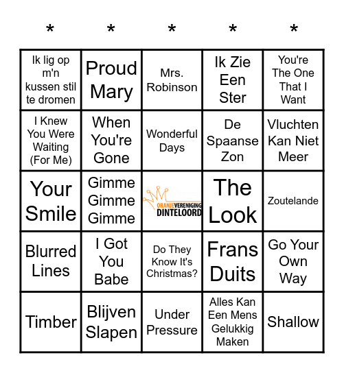 SWiNGO! Bingo Card