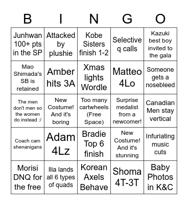 Worlds 2023 Bingo (singles) Bingo Card