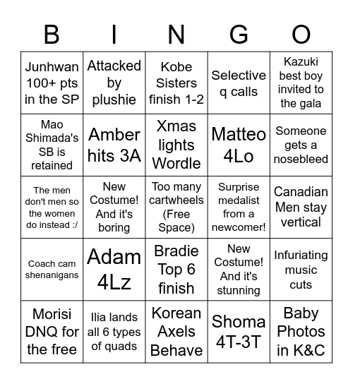 Worlds 2023 Bingo (singles) Bingo Card