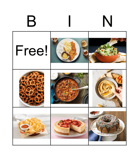 PARTY FOOD Bingo Card