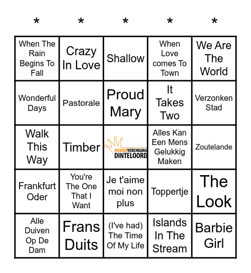 SWiNGO! Bingo Card
