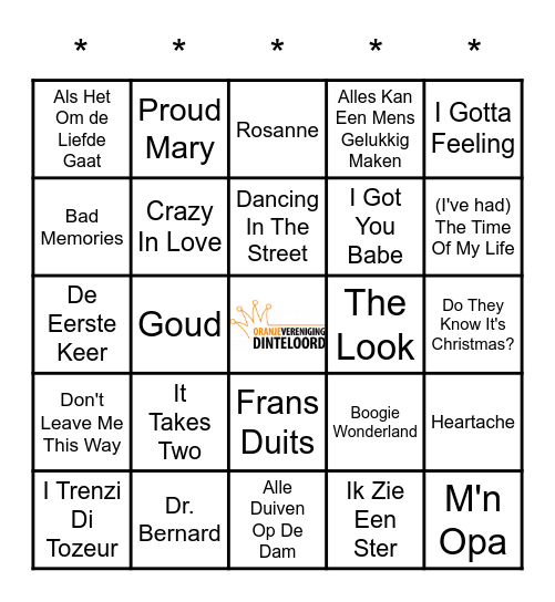 SWiNGO! Bingo Card