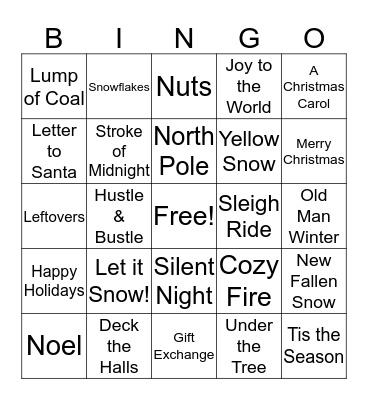 Christmas Bingo Card