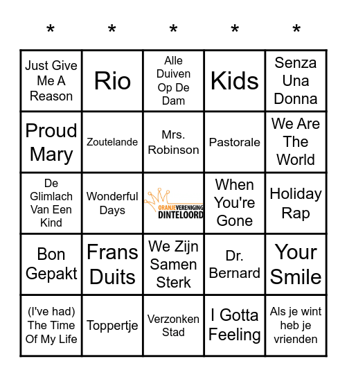 SWiNGO! Bingo Card