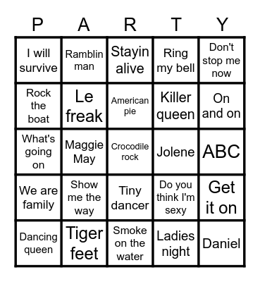 Alisons 50th birthday 2 Bingo Card