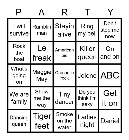 Alisons 50th birthday 2 Bingo Card