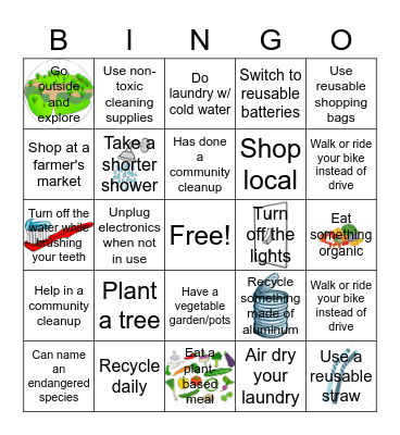 Environmental BINGO Card