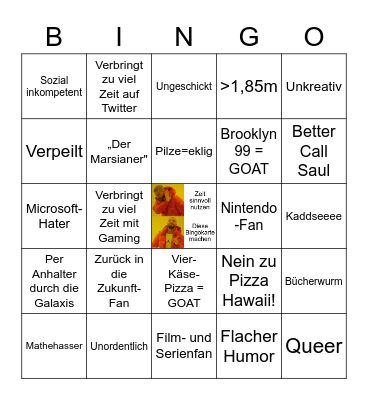 Unkreatives Bingo Card