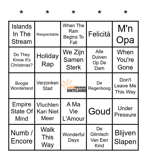 SWiNGO! Bingo Card