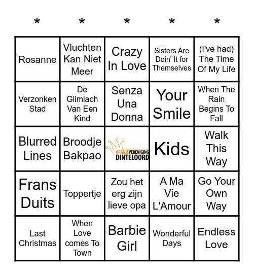 SWiNGO! Bingo Card