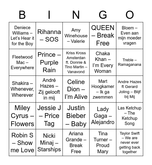 DRAG BINGO CLUB NIGHT Bingo Card