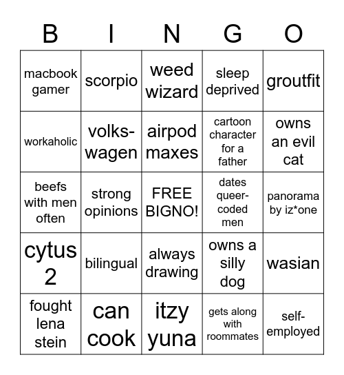 seromi bingo Card