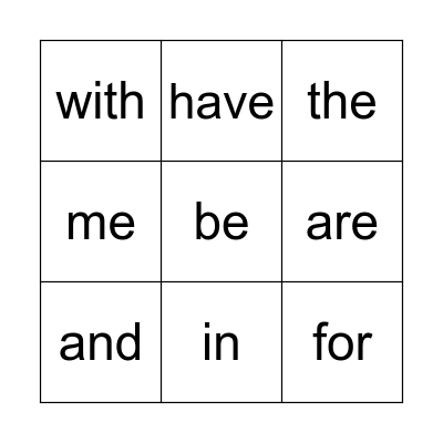 Heart🙂Word🙂Bingo Card