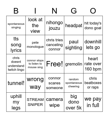 CYCLE-ATHON DAY 5 Bingo Card