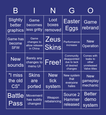 CS Source 2 Bingo Card