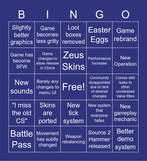 CS Source 2 Bingo Card