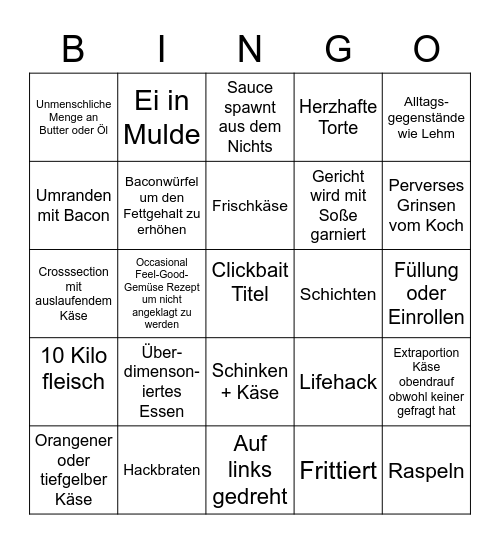 Leckerschmecker Bingo Card