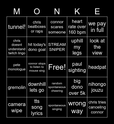 CYCLE-ATHON DAY 5 Bingo Card