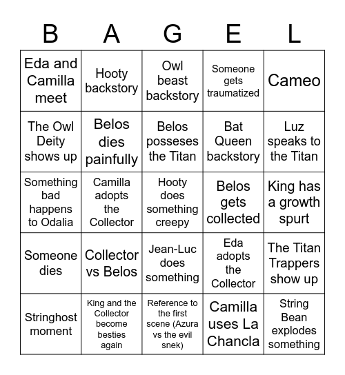 Owl House Finale Bingoo :D Bingo Card