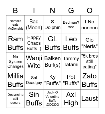 What We Expect Bingo Card