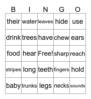 Oh, Baby! Bingo Card