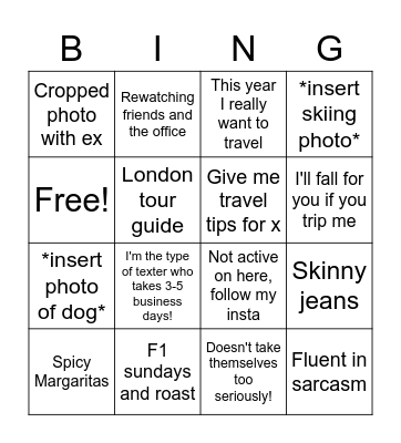 Hinge Bingo Card