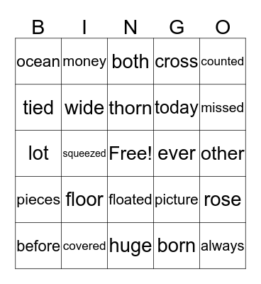 RM Green Book 3 Bingo Card