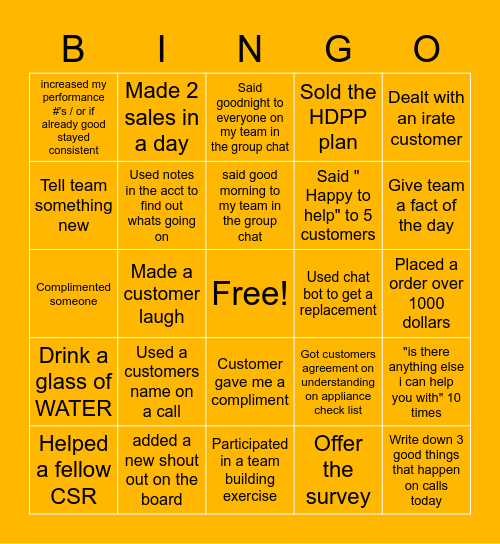 FIND A WAY TO SAY YES ! Bingo Card