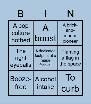 SoberChella - retell the story Bingo Card