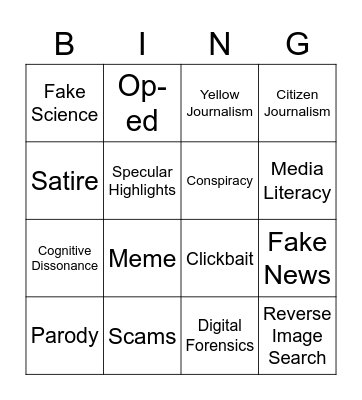 Definition List 6 and 7 (1) Bingo Card