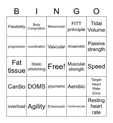Review Bingo Card
