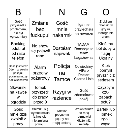 HARDINGO TAMINGO SEXY FLAMINGO Bingo Card