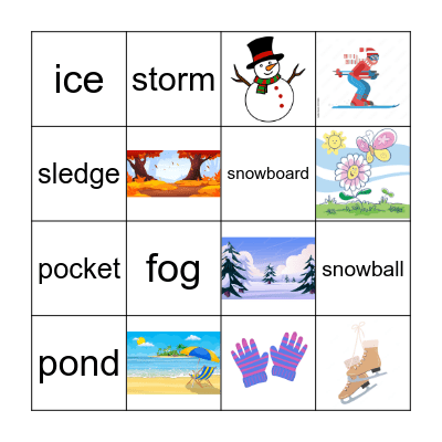 Snow Bingo! Bingo Card